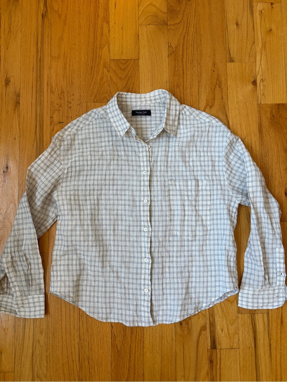 Massimo Dutti Plaid Button Down Shirt | XS | Cotton Blend